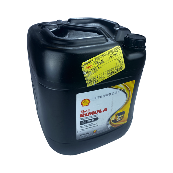 Oleo Motor Shell Rimula R3 MULTI 15W-40 Balde 20 Litros